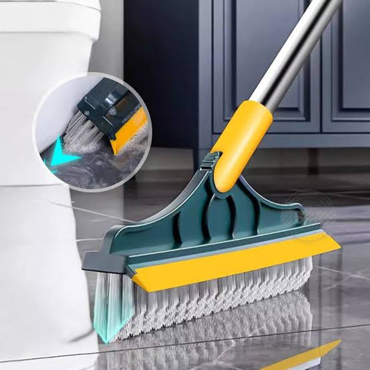 2-in-1 Foldable Floor Scrub Brush & Wiper