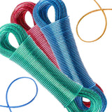 Metal Coated (20-Meters/60-Feet) Laundry Non-Slip Hanging Rope ( Random Colors Will Be Sent)