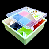 Elegant Smart Multi-Function Square Shape 9-Section Plastic Spices Organizer Masala & Dry-Fruit Box