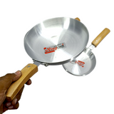 King Cook 3pcs Small & Medium Size Silver Fry Pan Set.