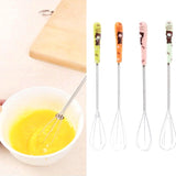 Stainless Steel Mini Egg Coffee Beater Mixer (Random Colors Will be sent)