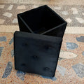 2-In-1 Space Saving Sitting Storage Ottoman Stool Super Soft & Durable