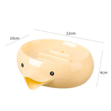 Duck Shape Plastic Soap Dish With Bottom Drain System( Random Colors Will Be Sent)