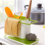 3 in 1 Multi-Purpose Caddy Kitchen Sink & Toilet Brush Organizer & Sponge Holder