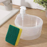 Kitchen Liquid Dishwashing Soap Dispenser With Scrub Container