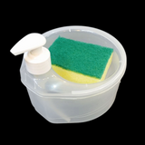 Kitchen Liquid Dishwashing Soap Dispenser With Scrub Container