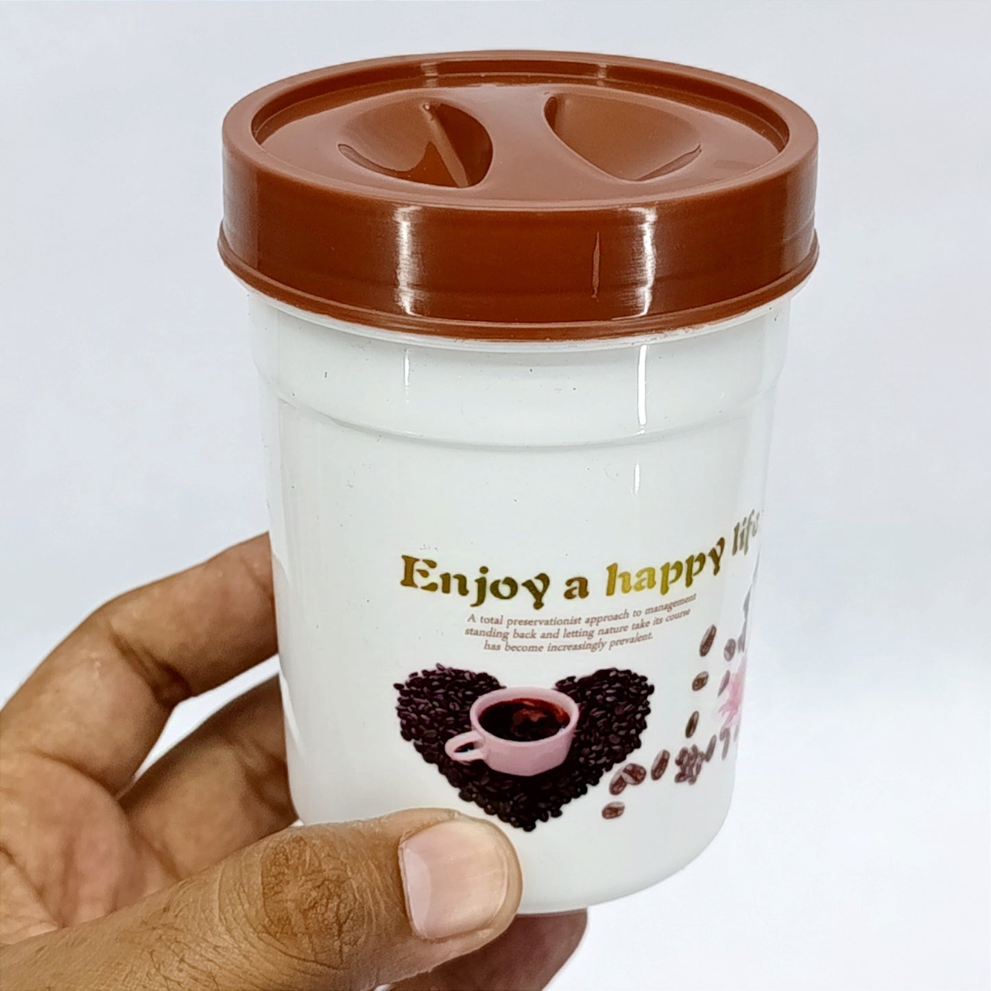 Omega Pack Of 3pcs Plastic Small-Size Coffee Or Masala Storage Jar Set(Random Colors Will be sent)