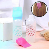 Silicone Hair Oil & Shampoo Applicator Comb Plastic 130ml Bottle