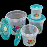 Pretty Neat 5pcs Airtight Multi-Purpose Plastic Grains, Staples & Snack Storage Jar Set(Random Colors Will be sent)