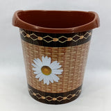 Classic Flower Printed Large-Size Plastic Dustbin