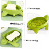 Turtle Plastic Soap Dish With Bottom Drain Holes( Random Colors Will Be Sent)