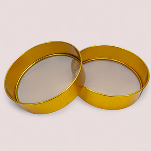 Stainless Steel Pack Of 2Pcs Small & Large Round Flour Strainer Set