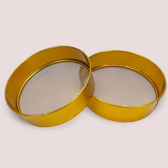 Stainless Steel Pack Of 2Pcs Small & Large Round Flour Strainer Set
