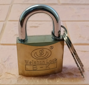 Weishan Metal 32mm Medium-Size Lock With ( 3-Keys )