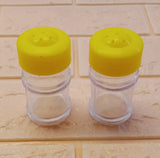 Pack Of 2pcs Plastic Salt & Pepper Shaker Bottle Jar Set