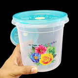 Pretty Neat 4pcs Airtight Multi-Purpose Plastic Grains, Staples & Snack Storage Jar Set(Random Colors Will be sent)