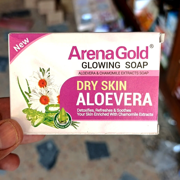 Arena Gold Glowing Soap Dry Skin Aloe Vera and Chamomile Soap