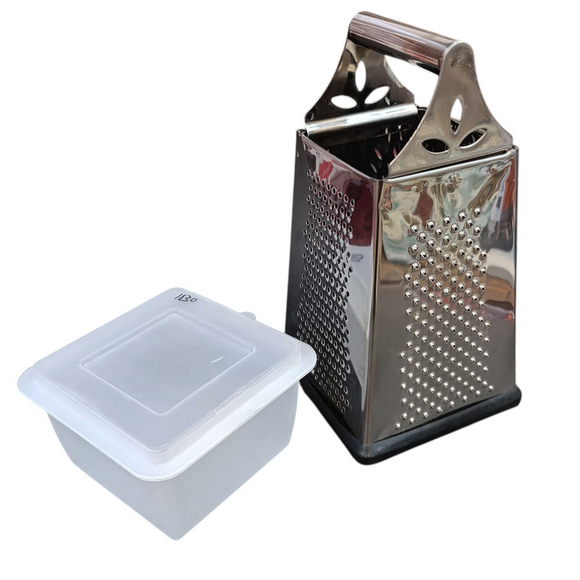 Multi-Purpose 4-Sided with Box Vegetables & Cheese Greater Stainless Steel Super Sharp Blades