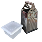 Multi-Purpose 4-Sided with Box Vegetables & Cheese Greater Stainless Steel Super Sharp Blades