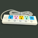 Zeus Electric 3-Meters Wire Extension Lead With 2 USB-Charging Sockets and 4 Pin Sockets