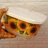 Lavena Square Shape 3pcs Food Storage Bowl Set ( Random Colors Will Be Sent)