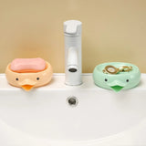 Duck Shape Plastic Soap Dish With Bottom Drain System( Random Colors Will Be Sent)