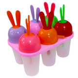 JoJo 6pcs Multi-Color Ice-Cream Lolly Plastic Mold