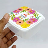 Fresh Pack of 3pcs Small Size Transparent Plastic Square Shape Storage Bowl Set