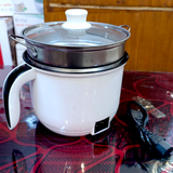 Wish Star 18cm Stainless Steel Non-Stick 450-watts Multi-Functional Steamer Cooker Pot