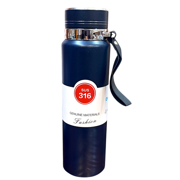 Vacuum Sports Fashion Stainless Steel 1-Litre Water Bottle Hot & Cool ( Random Colors Will Be Sent )