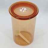 Glory Airtight Acrylic Round Shape 1200ml Spice Storage Jar (Transparent)