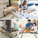 Black Color Multi-Purpose Wooden Foldable Laptop Desk Table