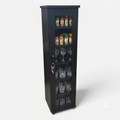 Movable Wheels Single Door  Storage Cupboard Divider Almirah With Removable Adjustable Shelves