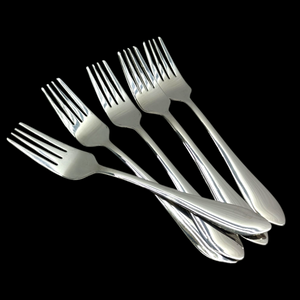 White Pearl Stainless Steel Pack Of 6Pcs Forks Set