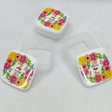 Fresh Pack of 3pcs Small Size Transparent Plastic Square Shape Storage Bowl Set