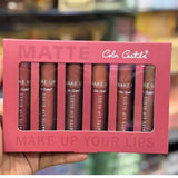 Pack Of 6pcs Color Castle Matte Lips Gloss Set