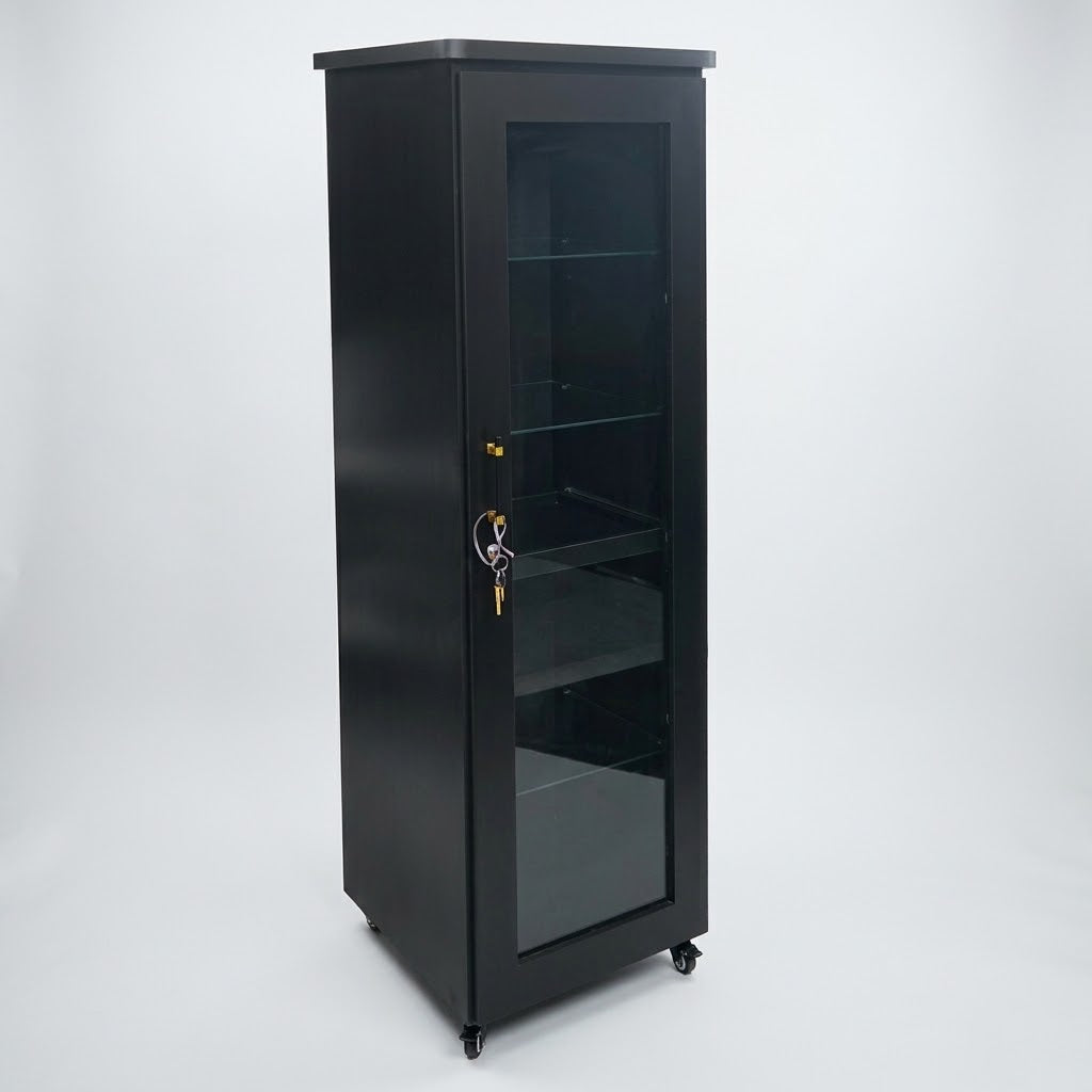Movable Wheels Single Door  Storage Cupboard Divider Almirah With Drawer & Removable Adjustable Shelves