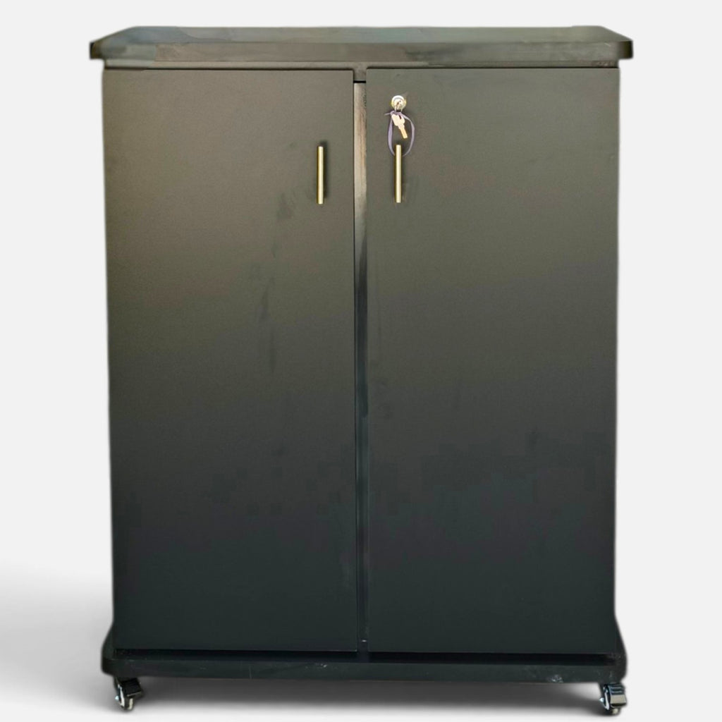 Movable Wheels Storage Cupboard Rack With Removable Adjustable Shelves