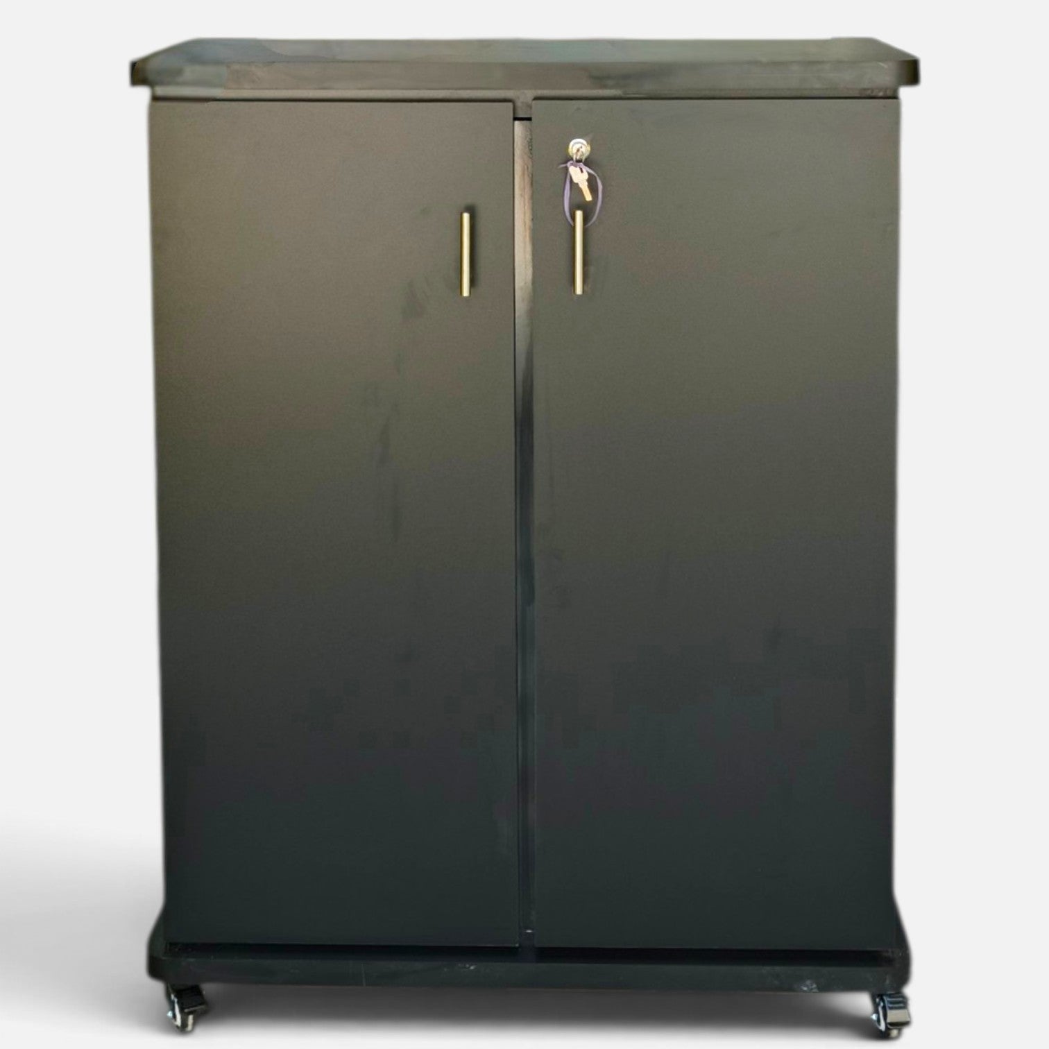 Movable Wheels Storage Cupboard Rack With Removable Adjustable Shelves