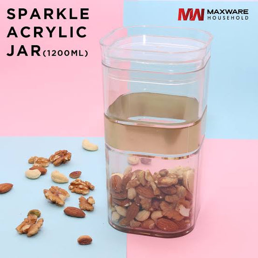 Acrylic Airtight 1200ml Food Storage Container (Transparent)