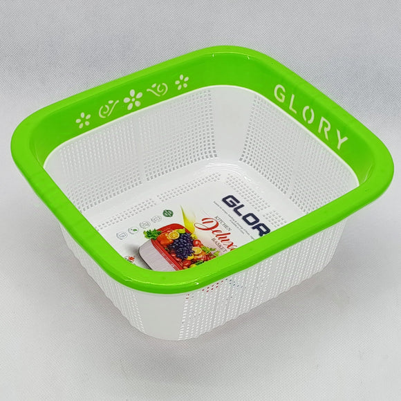 Omega Glory Medium Size Drain Plastic Basket (Random Colors Will be Sent)