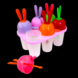JoJo 6pcs Multi-Color Ice-Cream Lolly Plastic Mold