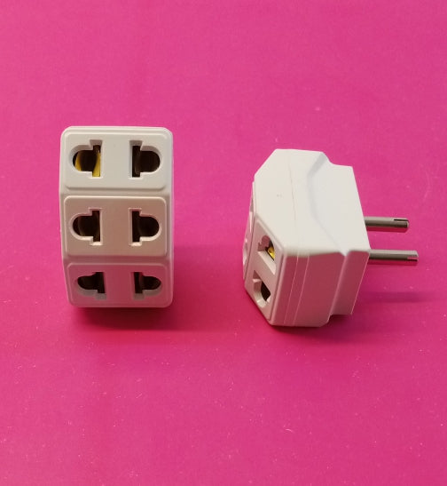 Heavy-Duty Multi (3-Socket) Electric Plug Socket Gadget