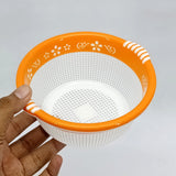 Modern Round Shape Small Size Drain Plastic Basket (Random Colors Will be sent