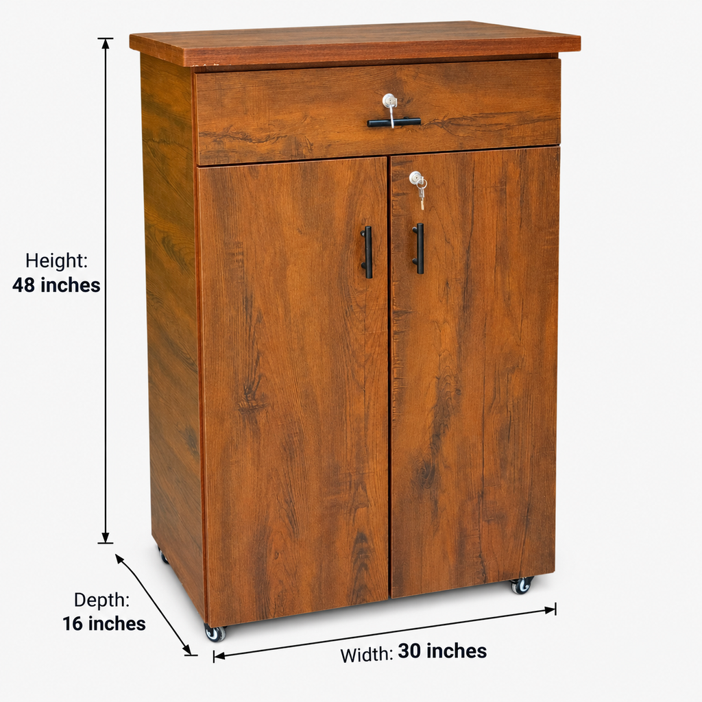 Movable Wheels Storage Cupboard Rack With One Drawer