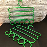 Pack Of 2pcs Set Plastic Scarf And Dupata Organizing Hanger ( 5-Small Holes & 3-Large Holes Random Colour Will be Sent)