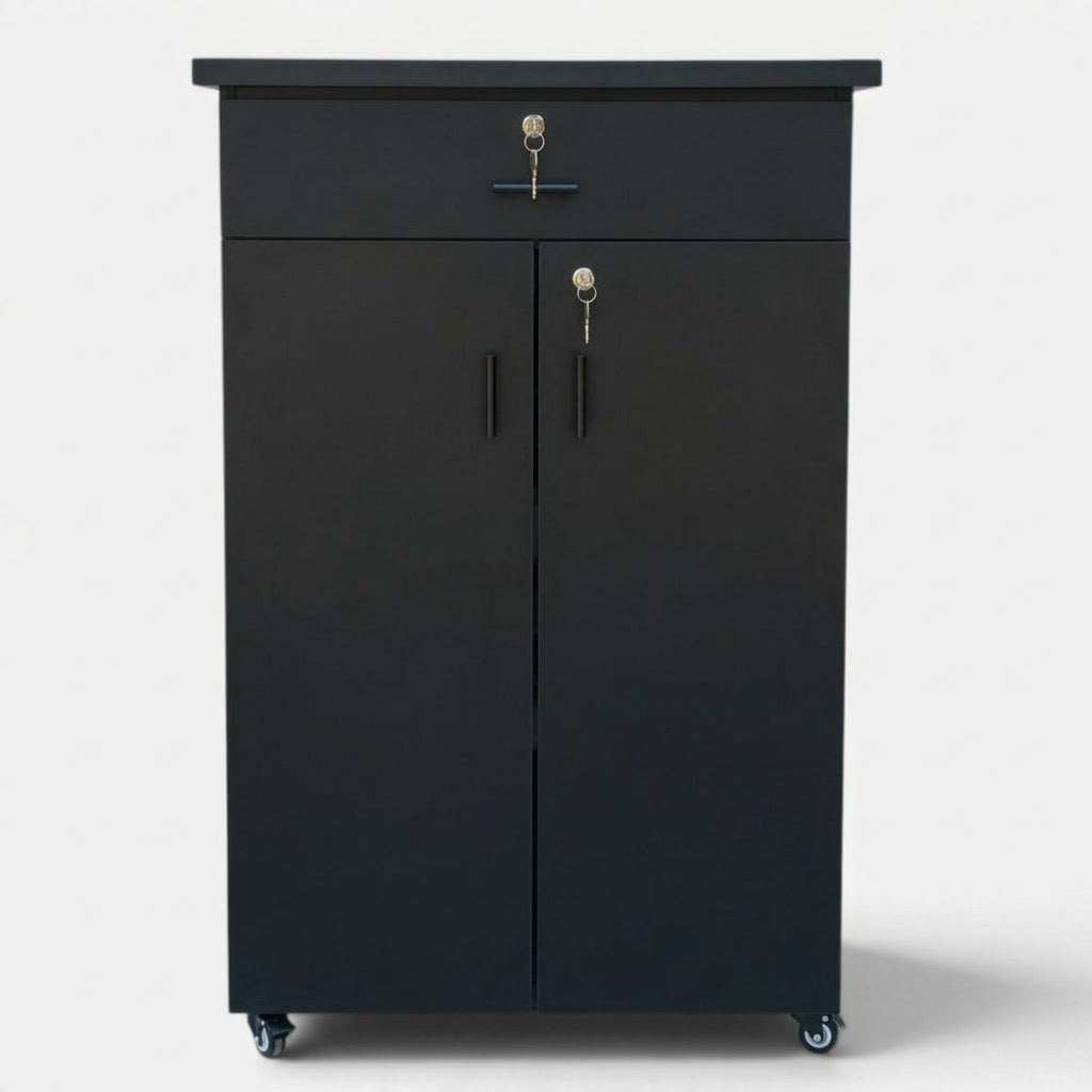 Movable Wheels Storage Cupboard Rack With One Drawer