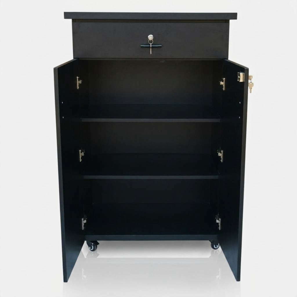 Movable Wheels Storage Cupboard Rack With One Drawer