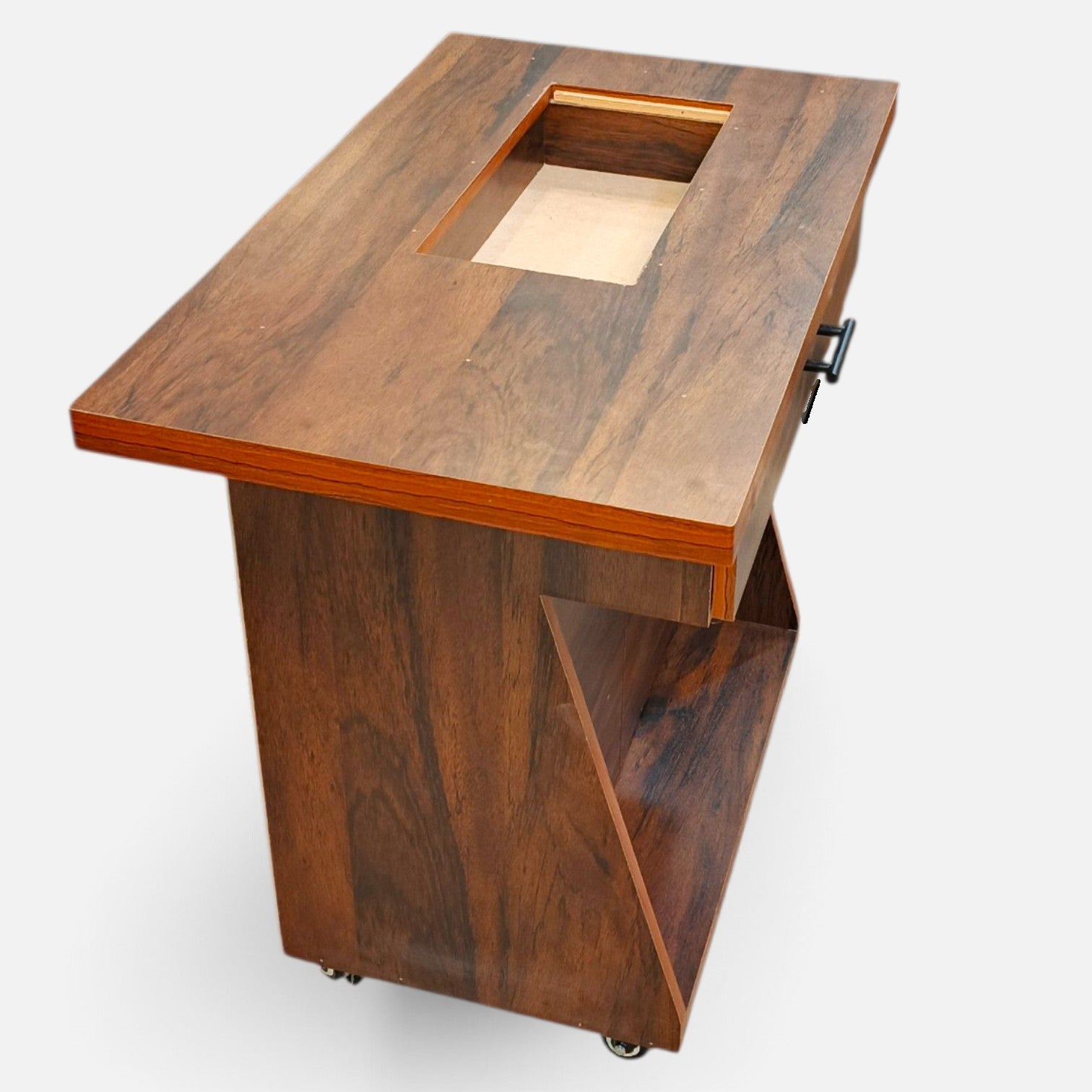 Movable Sewing Machine Table With Wheels Drawer & Storage