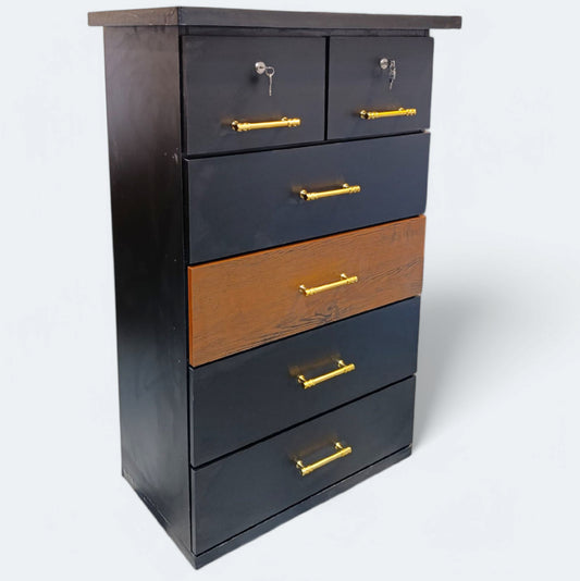Laminated Wooden 6-Step Storage Chester Drawer Rack